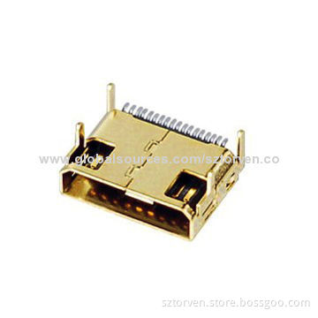 Mini USB Female 14P Connector, SMT Dip Type, 100 V AC Dielectric Withstanding Voltage